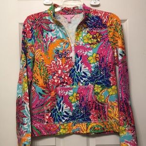 Lilly Pulitzer girls Sz XL Quarter zip pullover